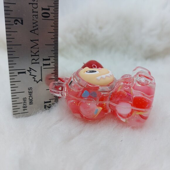 2/$19 Labubu Flowing Sand Exquisite red keychain with bell - Picture 6 of 8